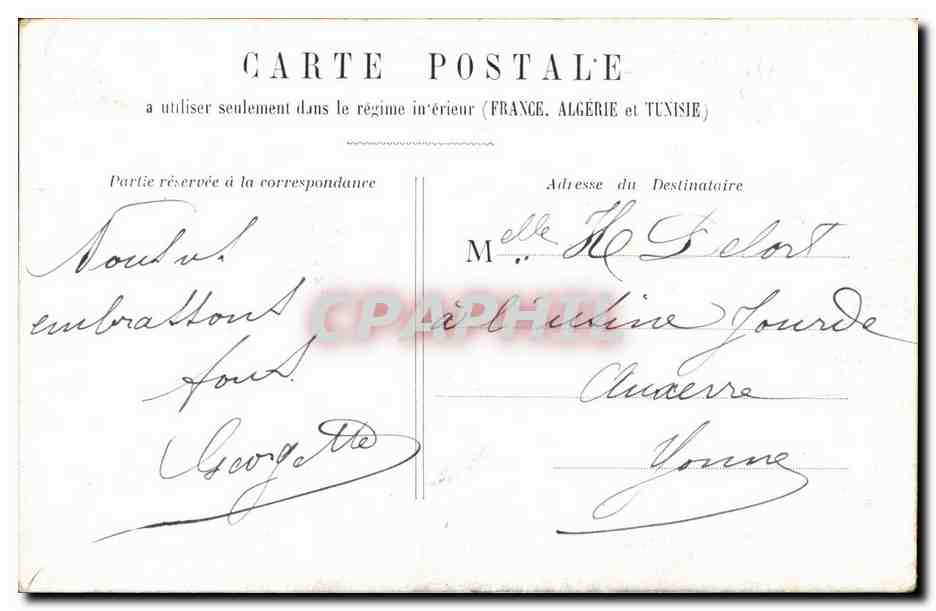 CPA Fantaisie Fille Enfant Gui — Verso