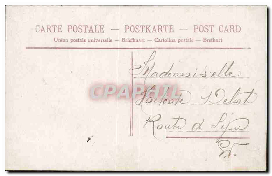 CPA Fantaisie Fille Bonne annee — Verso