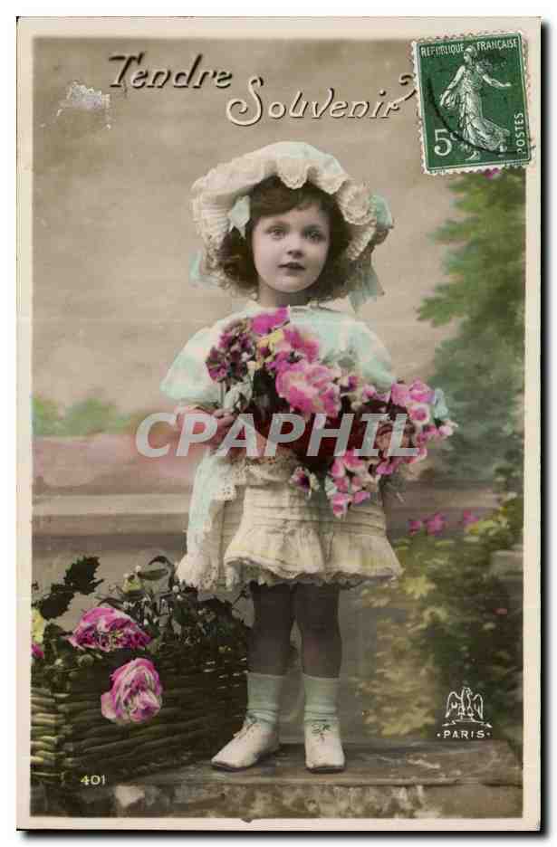 CPA Fantaisie Fille Tendre souvenir