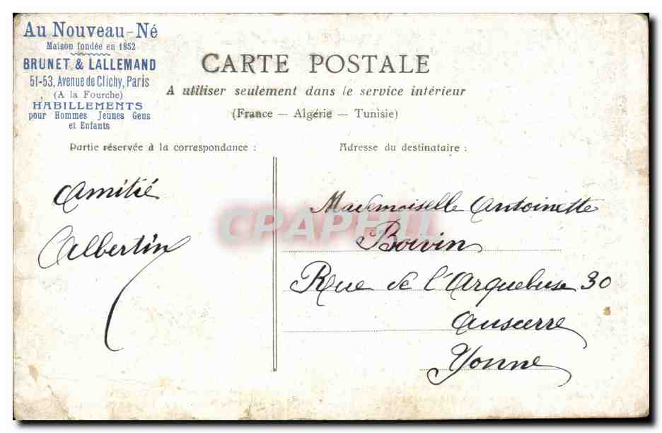 CPA Fantaisie Enfant la cage de Lili (oiseau bird) — Rückseite