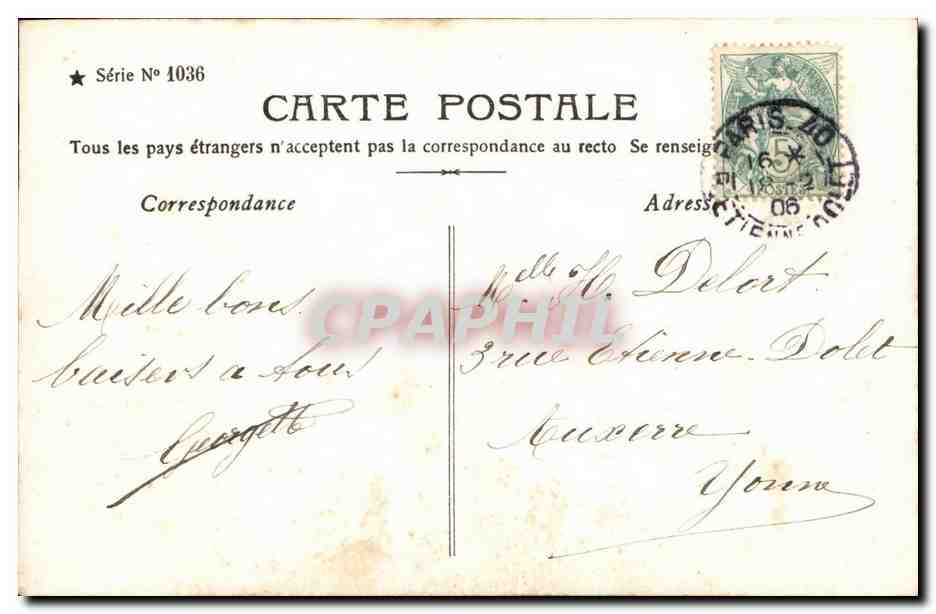 CPA Fantaisie Enfant Ballon Dirigeable  — Rückseite
