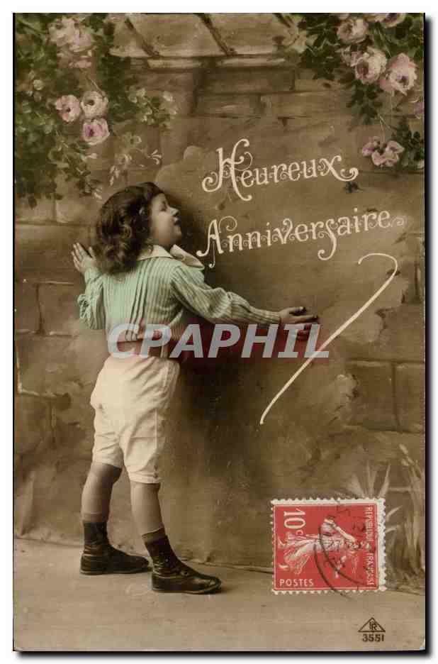 CPA Fantaisie Enfant Heureux anniversaire