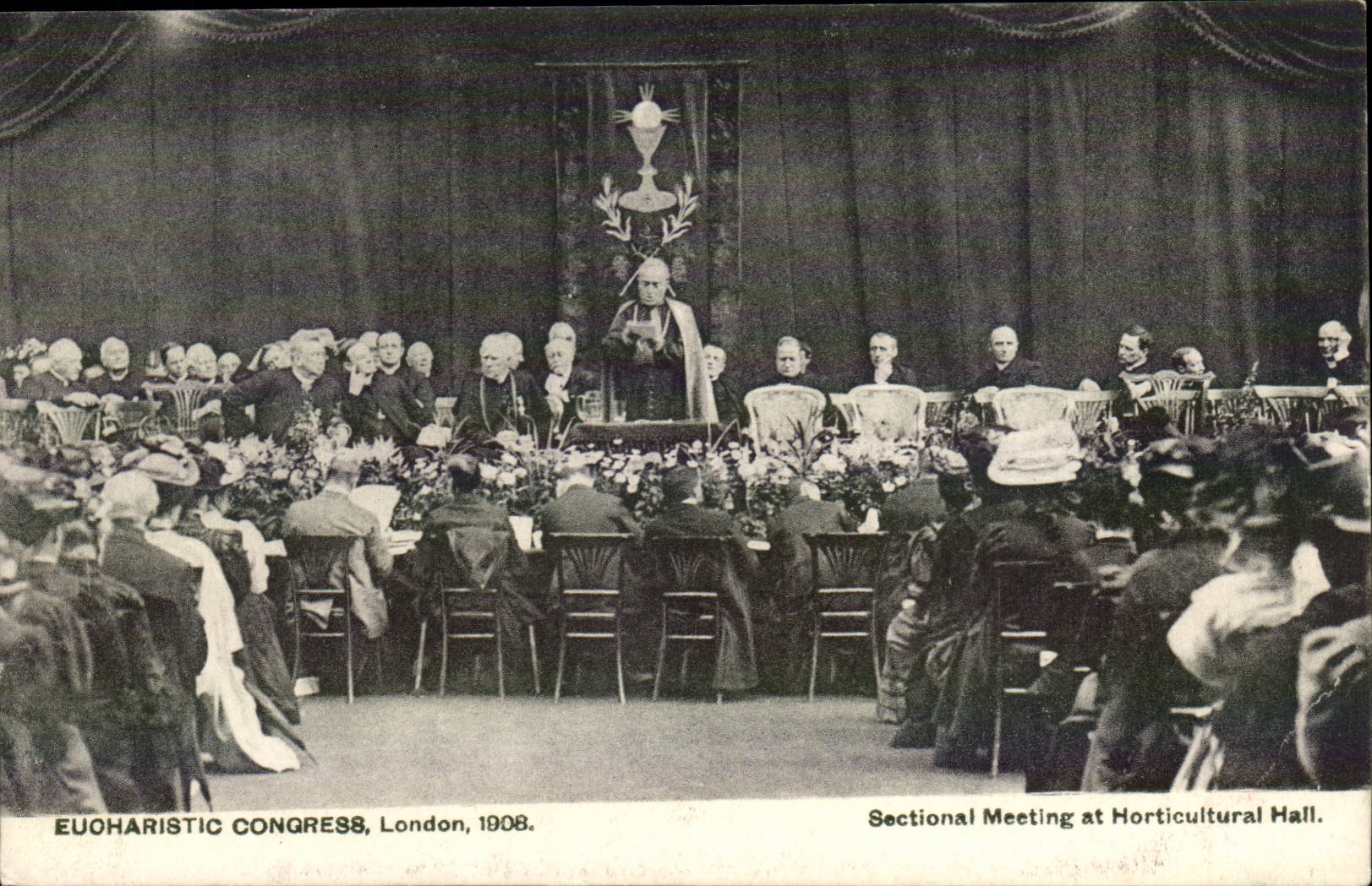 Grande Bretagne Great BRitain CPA Euchristic Congress London 1908 Sectional meeting at Horticultural hall