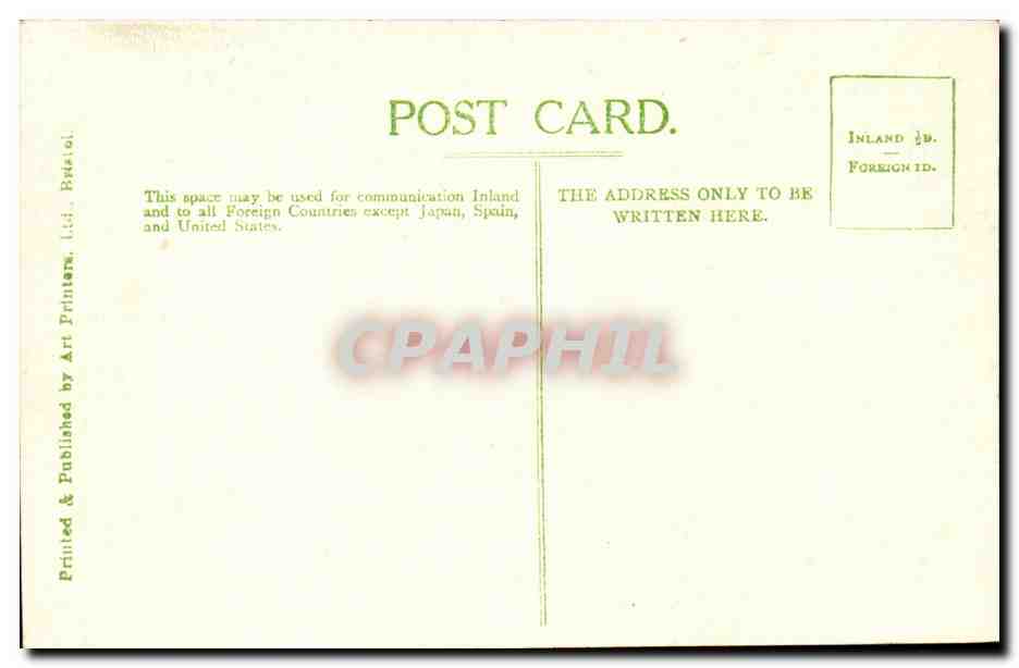 Grande Bretagne Great BRitain CPA Euchristic Congress London 1908 Sectional meeting at Horticultural hall — Rückseite