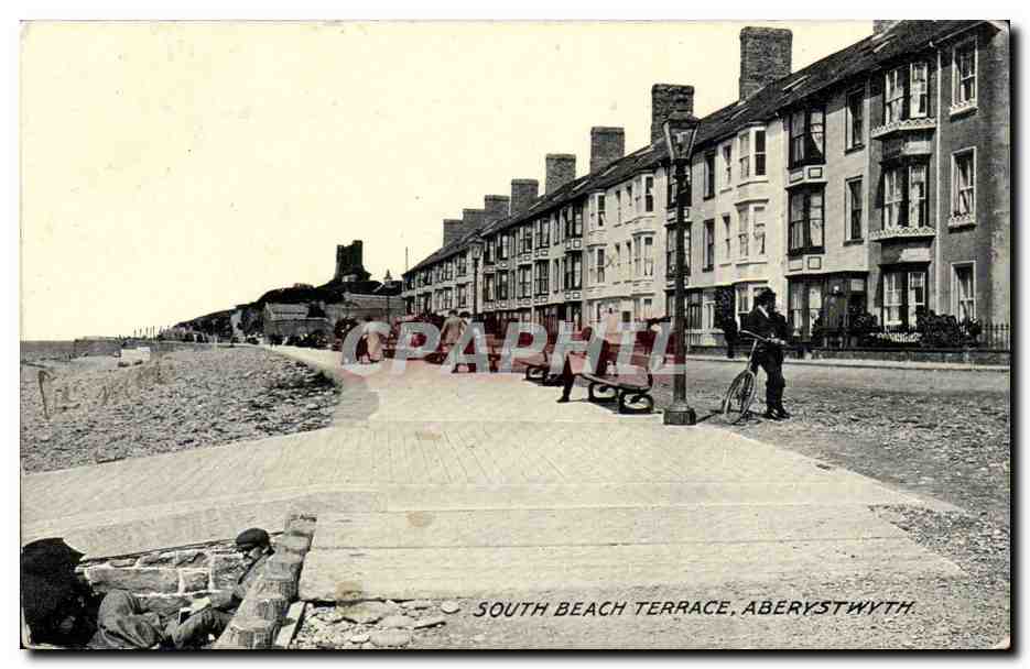 Grande Bretagne Great BRitain CPA South beach Terrace Aberystwyth