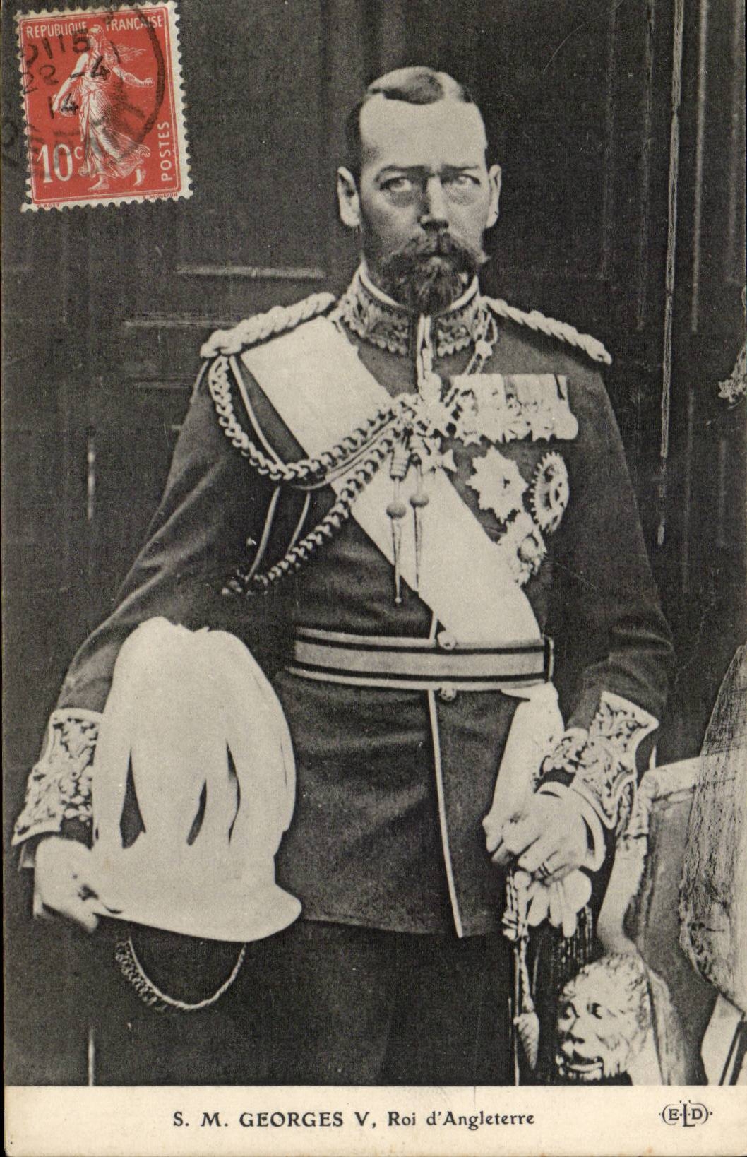 S.M. Georges V, Roi d'Angleterre — portrait en uniforme — éditeur ELD