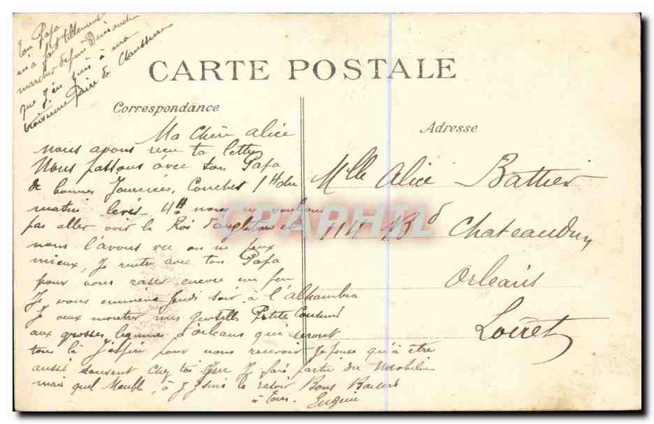 S.M. Georges V, Roi d'Angleterre — portrait en uniforme — éditeur ELD — Verso