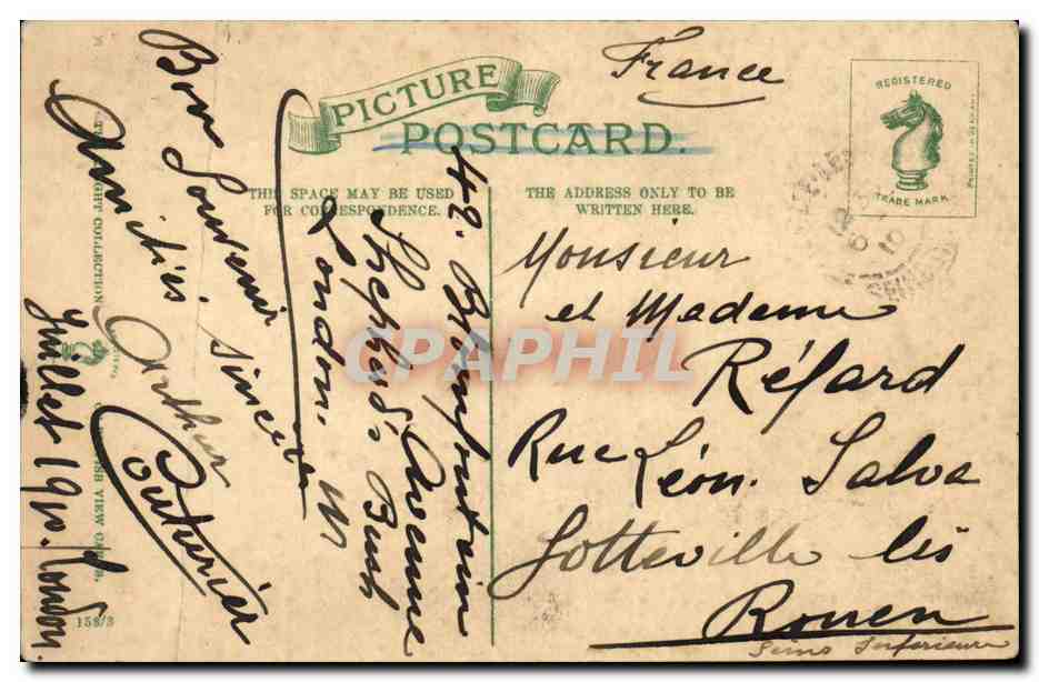 Grande Bretagne Great Britain CPA High street Banbury — Back