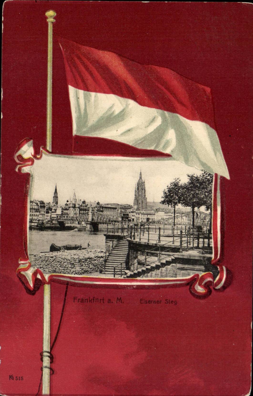 Allemagne CPA Frankfurt am Main Eisener Steg