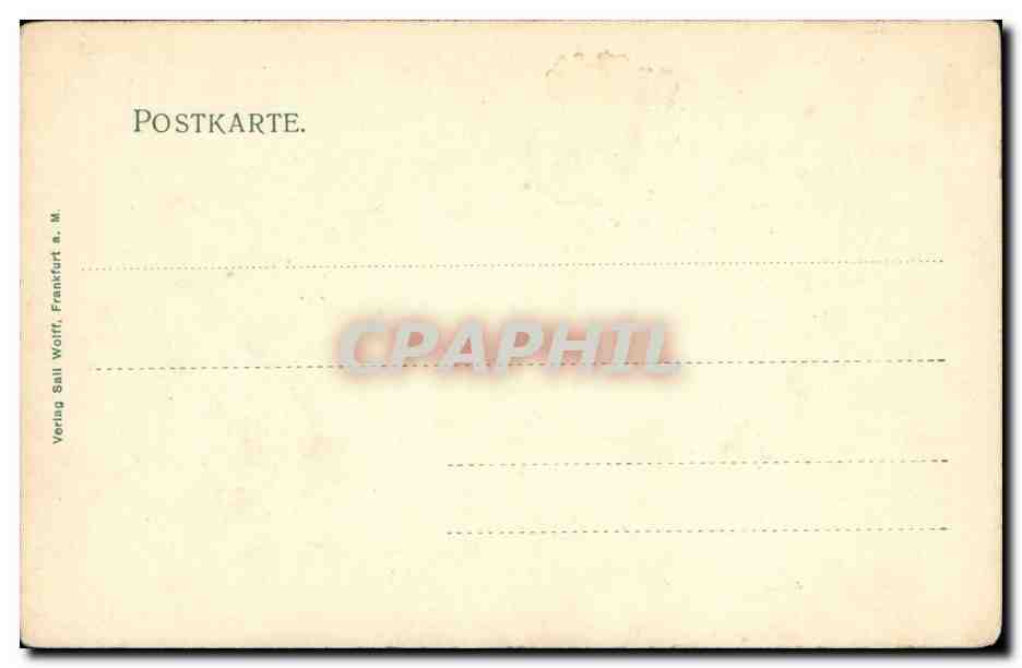 Allemagne CPA Frankfurt am Main Eisener Steg — Rückseite