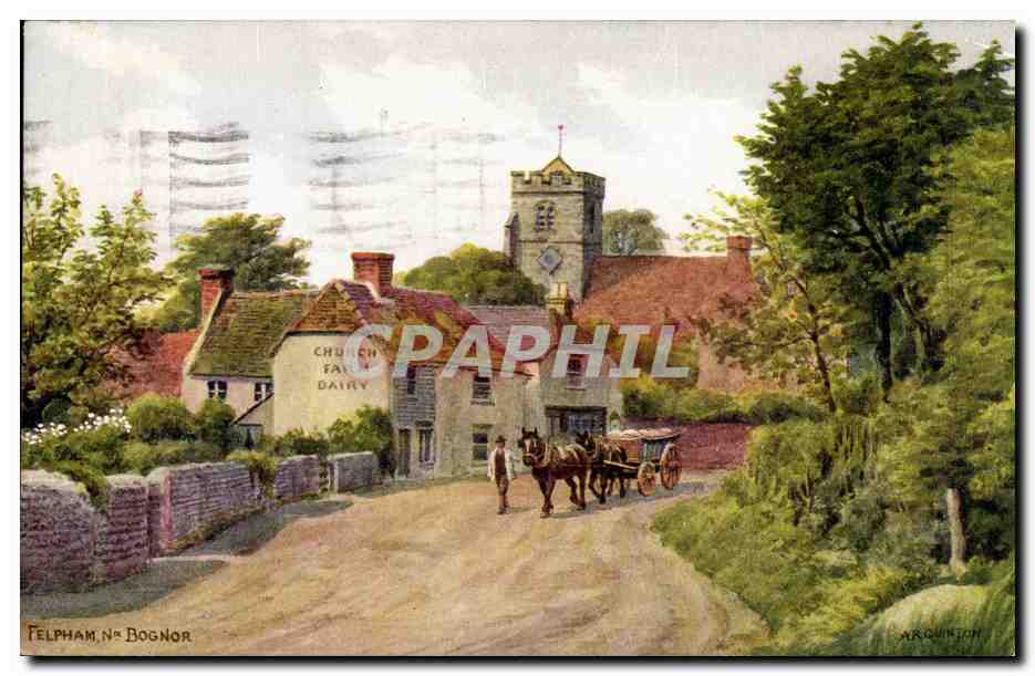 Grande Bretagne Great BRitain CPA Felpham near Bognor (church farm dairy)