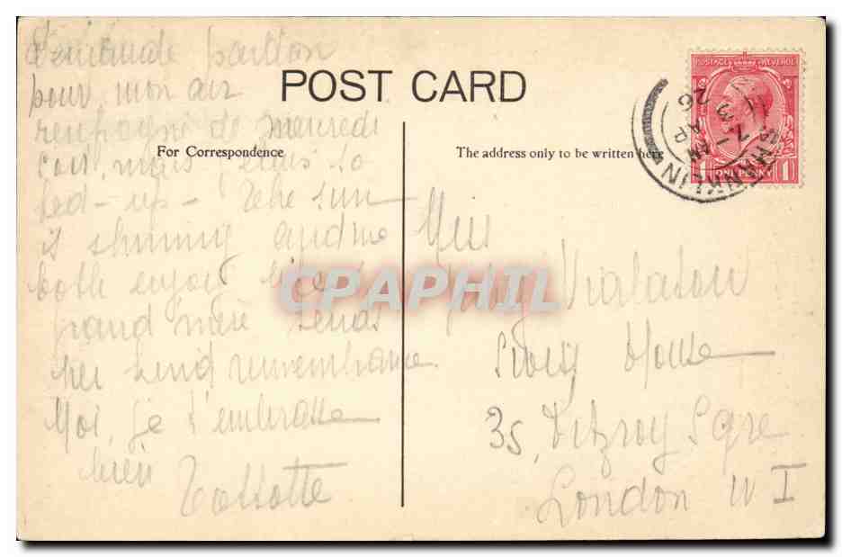 Grande Bretagne Great BRitain CPA Goldshill village Isle of Man (ile du Man) — Rückseite