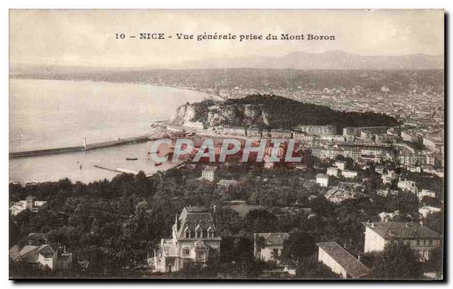Nice CPA Vue generale prise du Mont Boron