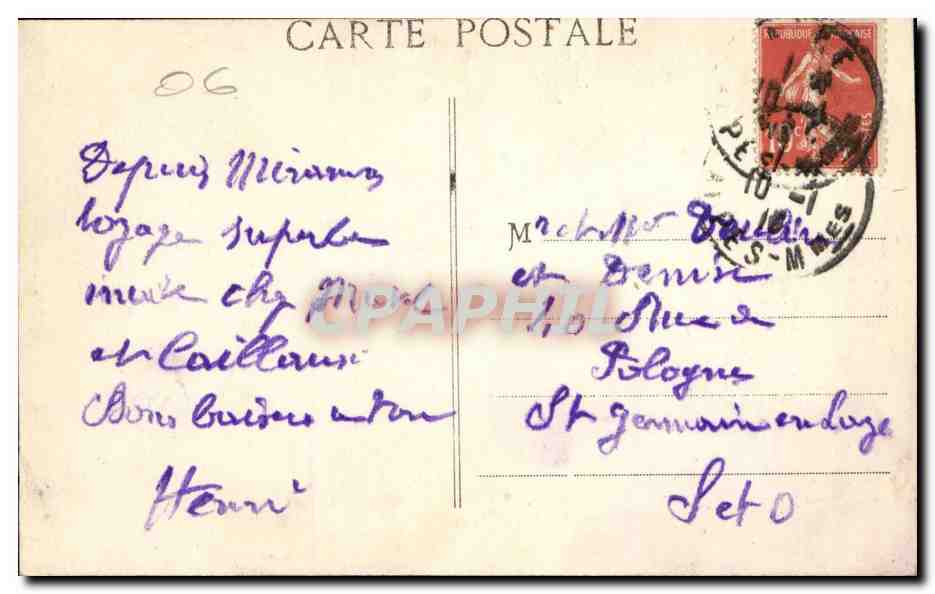 Nice CPA Vue generale prise du Mont Boron — Rückseite
