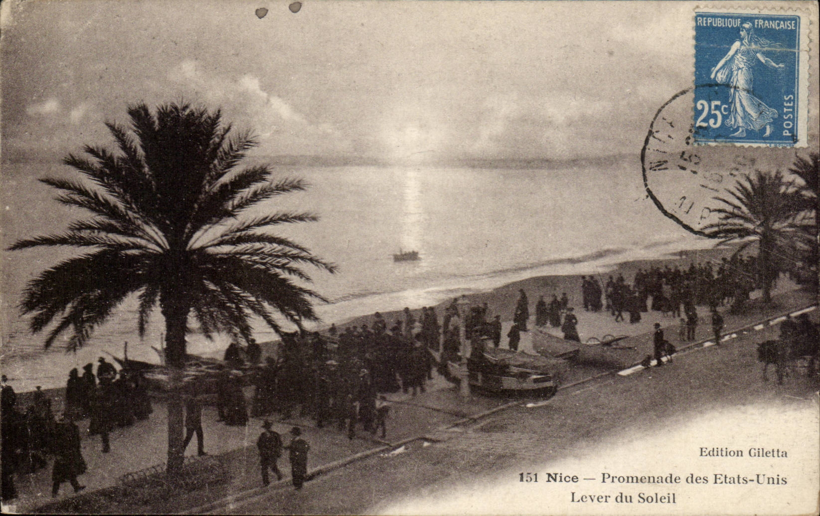 Nice CPA Promenades Etats Unis Lever du soleil