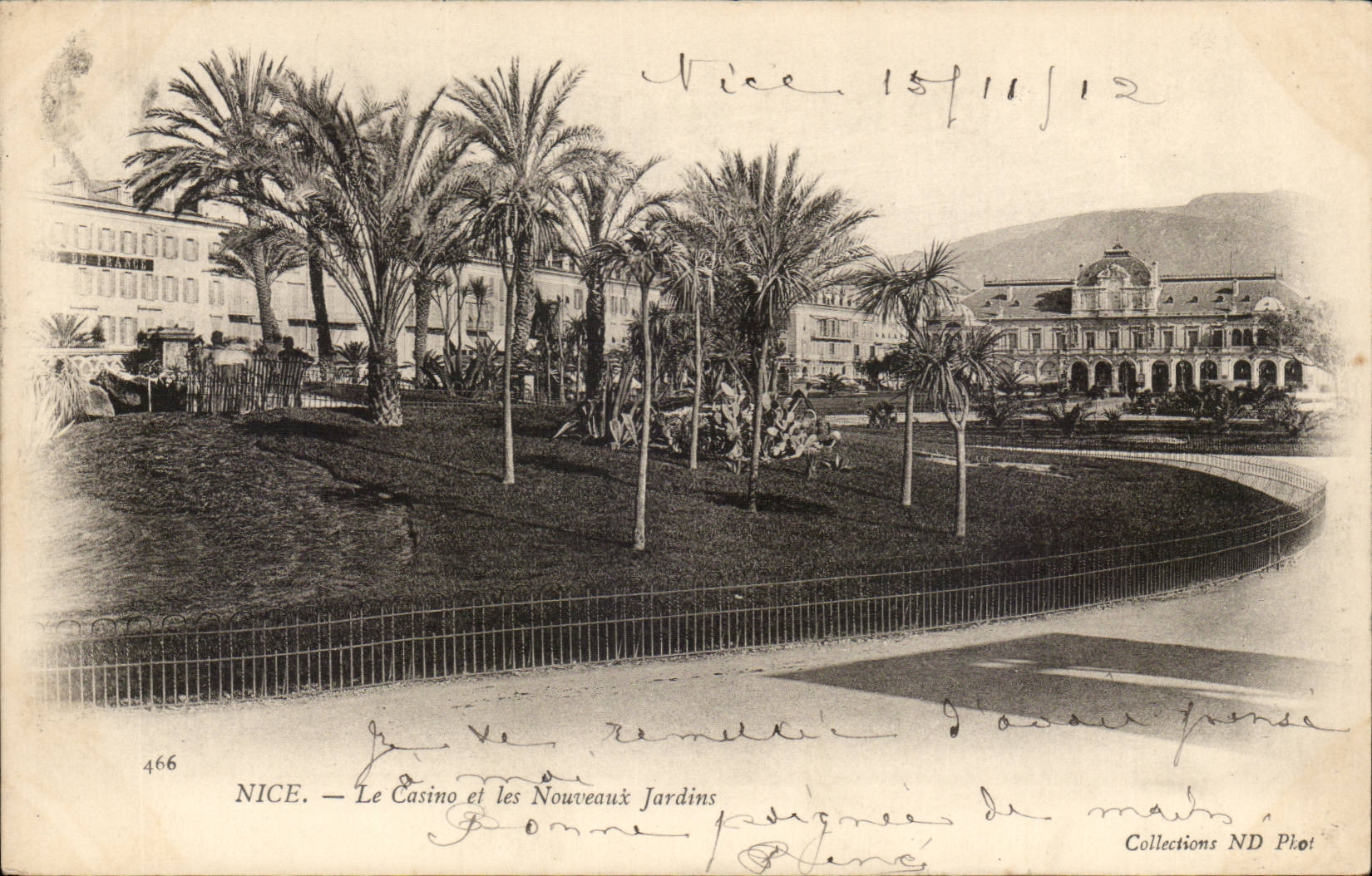 Nice CPA Le casino et les nouveaux jardins