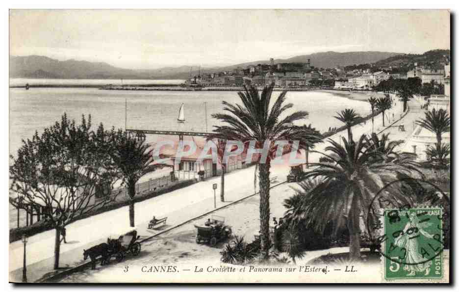 Cannes CPA La croisette et le panorama de l'Esterel