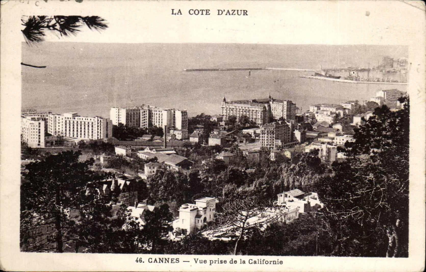 Cannes CPA Vue prise de la CAlifornie