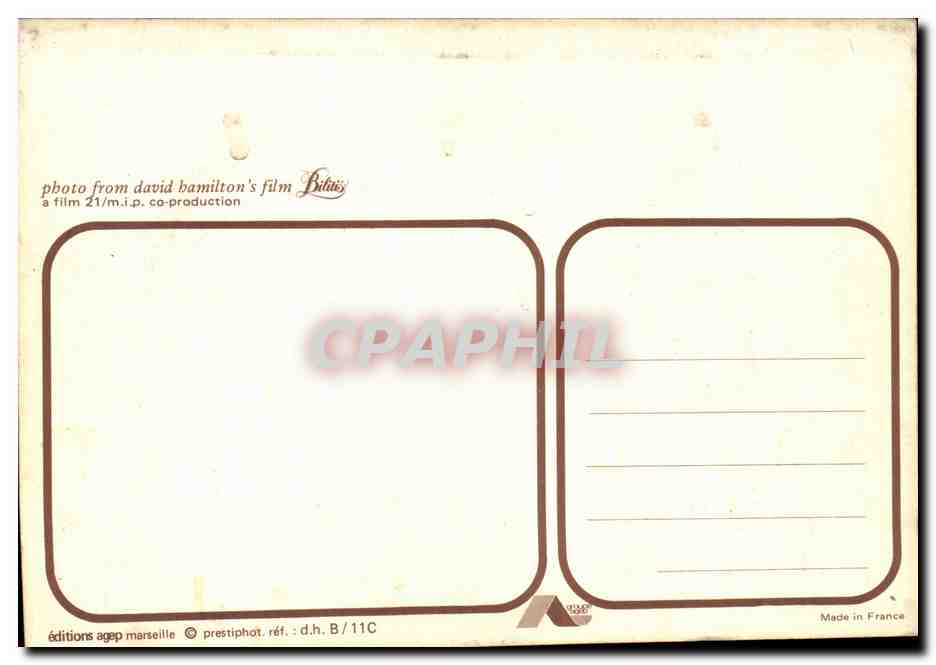 CPM Femme Nu erotique DAvid Hamilton — Rückseite