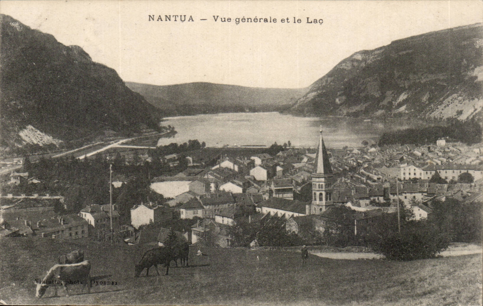 Nantua CPA Vue generale et le lac