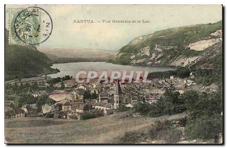 Nantua CPA Vue generale et le lac