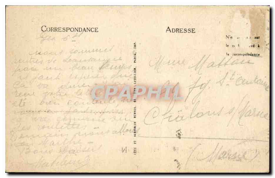 Gex CPA Route de la Faucille Hotel villa de Mainaz — Rückseite