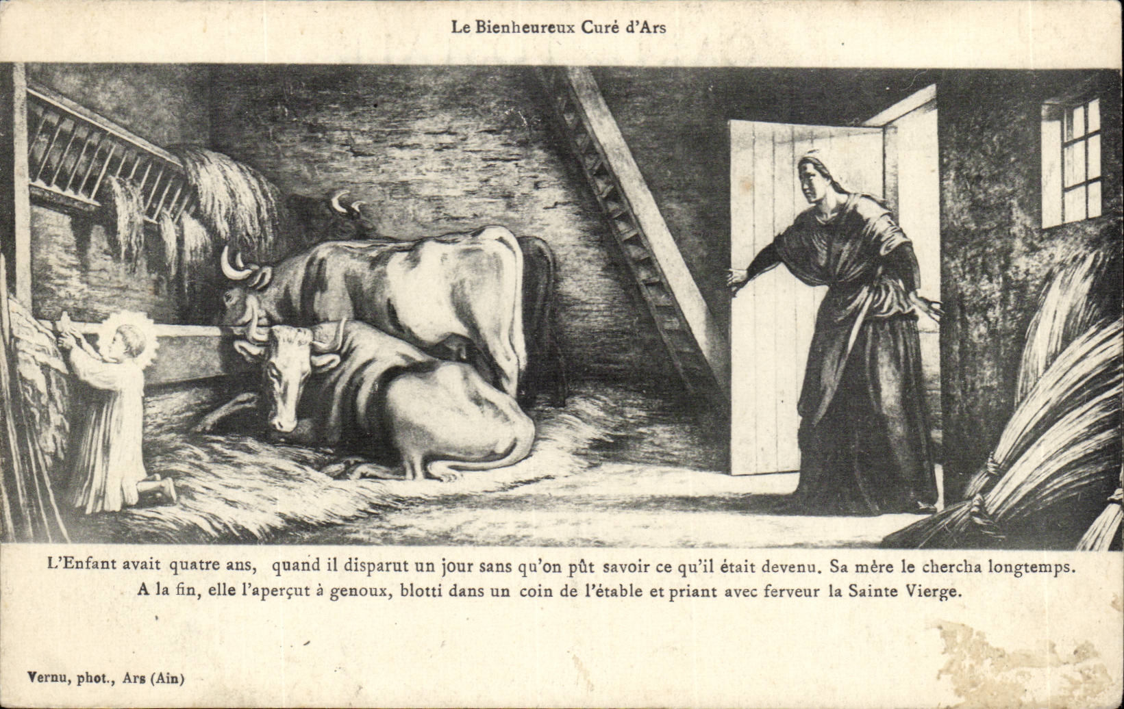 CPA Le bienheureux cure d'Ars CPA (vache Jesus Sainte Vierge)