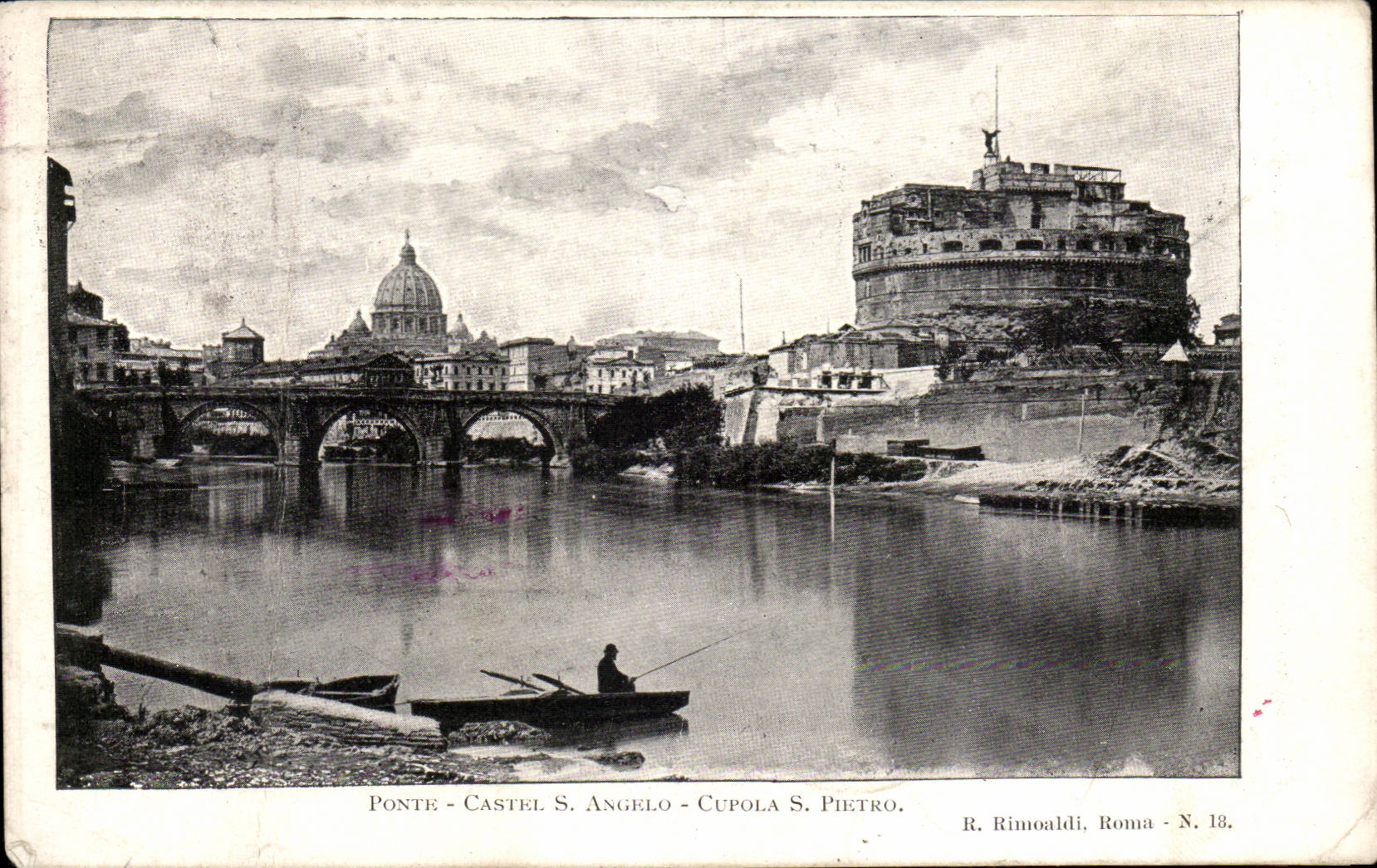 Italia - Italy - Italie - Ponte - Castel - S Angeko - Cupola S Pietro - Mosieur Gauchy - CPA 