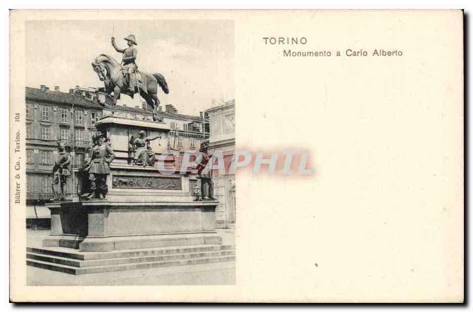 Italia - Italy - Italie - Torino - Monumento a Carlo Alberto - CPA 