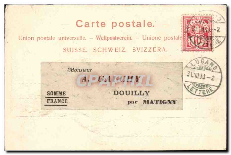 Lugano — Les Blanchisseuses — Dr. Trenkler Co., Leipzig 6209 — Reverso