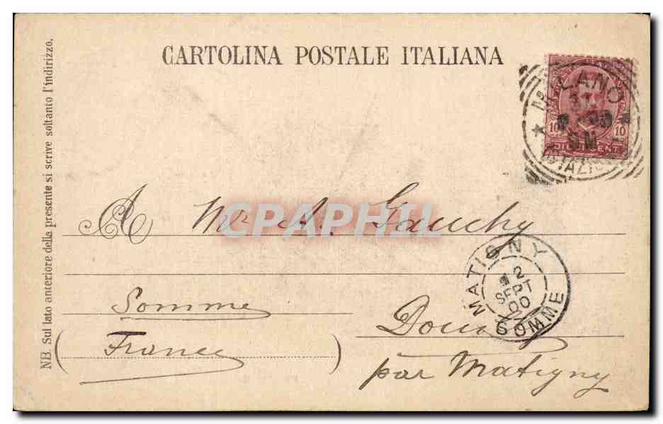 Italia - Italie - Italy - Milano - Palazzo Brera - CPA  — Verso