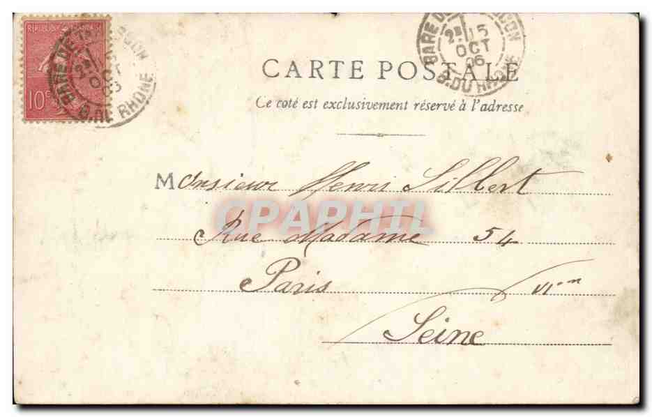 Nimes CPA Porte de France — Rückseite