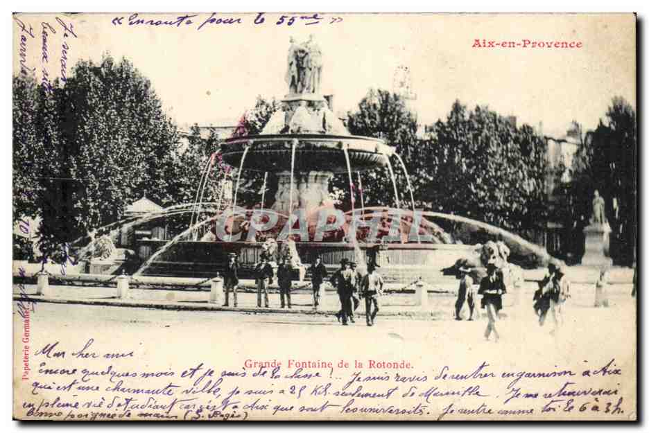Grand Fountain of the Rotonde — Aix-en-Provence — Papeterie Germaine