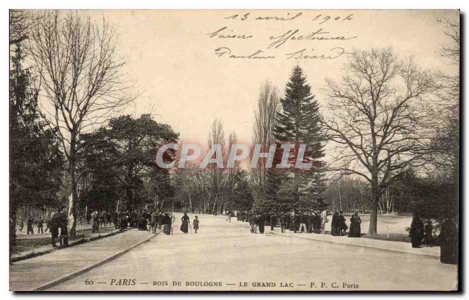 Paris CPA Bois de Boulogne Le grand lac
