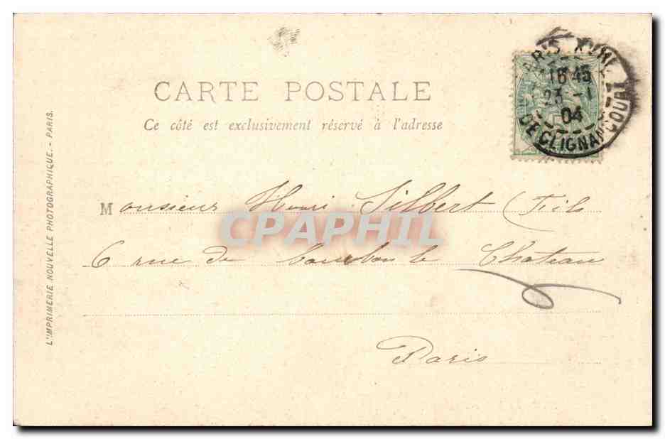 Paris CPA Musee de Cluny (caleche) — Rückseite