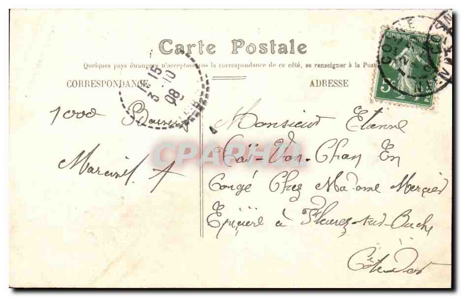 Environs de St Cosne CPA St Satur Le grand pont sur la Loire — Rückseite