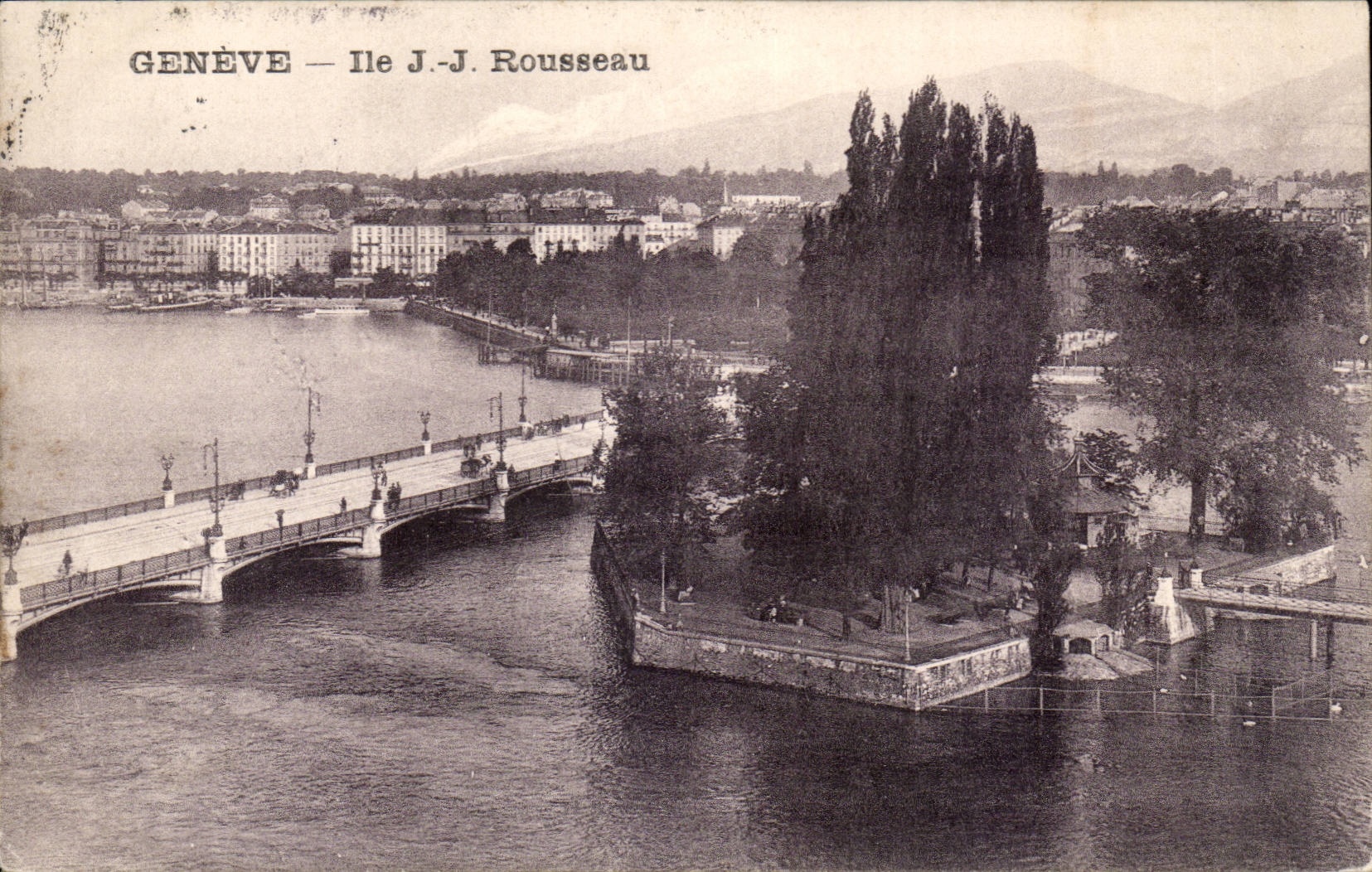 Suisse CPA Geneve ILe JJ Rousseau
