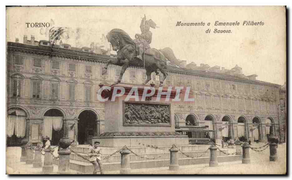 Italie Italia Torino CPA Monumento a Emanuele Filiberto di Savaoia