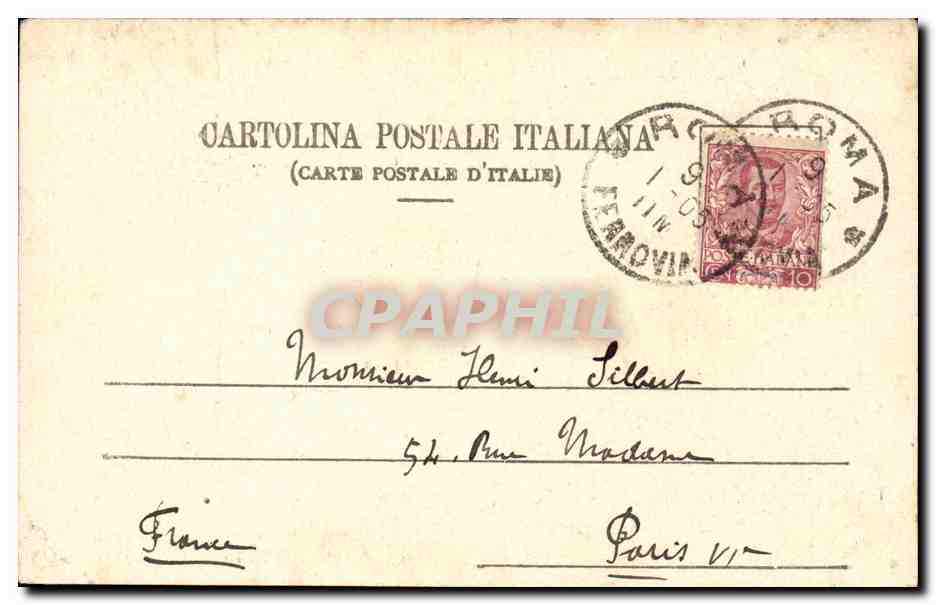 Italie ITalia CPA Roma Tomba di Cecilia Metella — Rückseite
