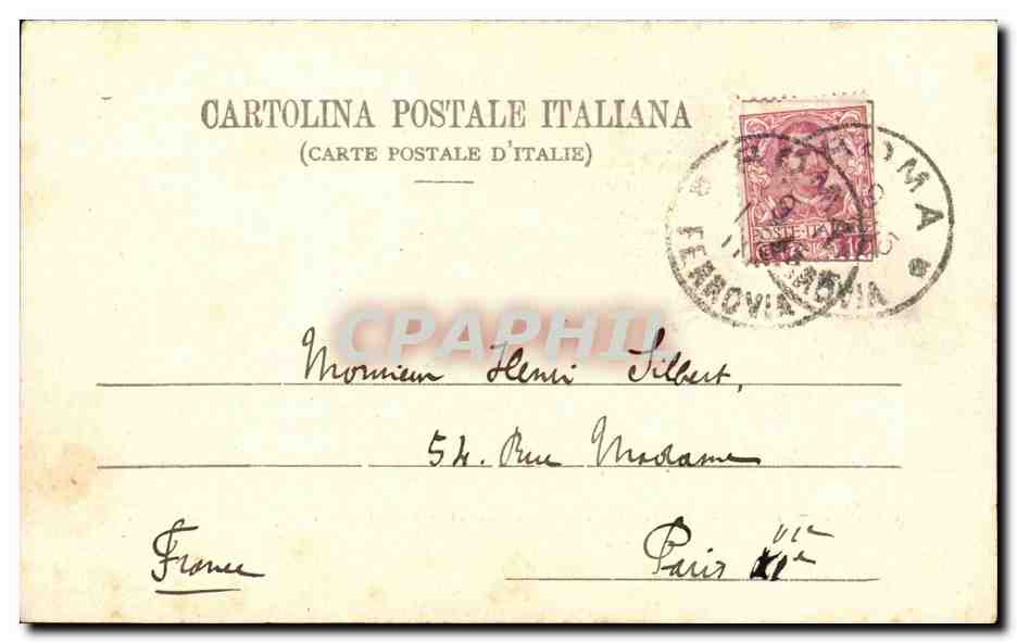 ITalie Italia Roma CPA Basilica di Costantino coi nuovi scavi e il tempio di Romolo — Rückseite