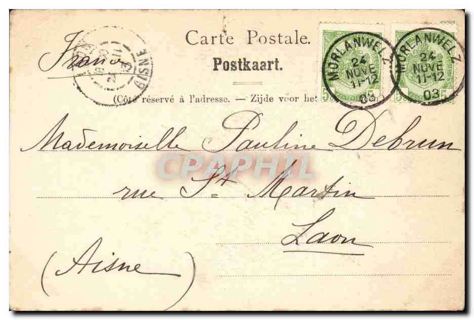 Belgie Belgique CPA Souvenir d'Ixelles Ancienne abbaye de la CAmbre (chapelle de St Boniface) — Verso