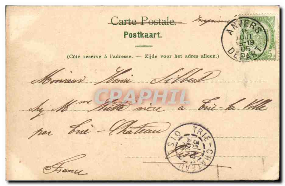 Belgie Belgique CPA Anvers Antwerpen Hel Steen — Back