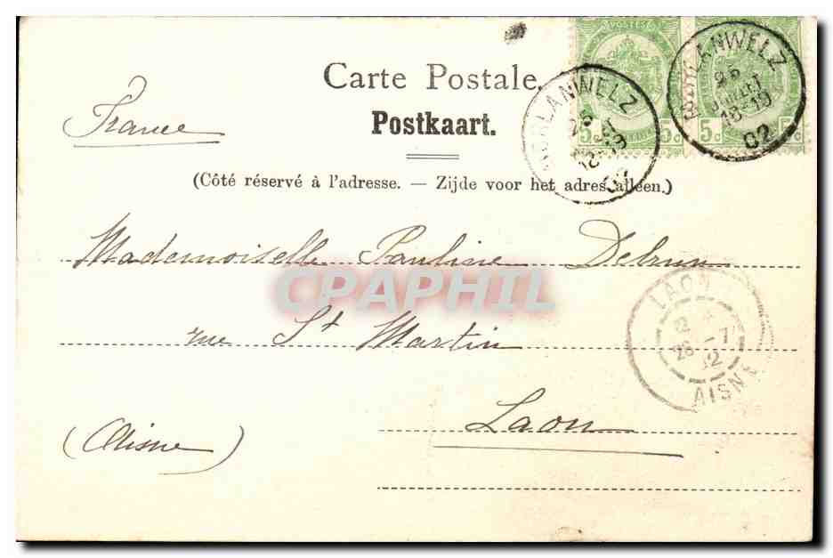 Belgie Belgique CPA Morlanweiz Ecole moyenne — Back
