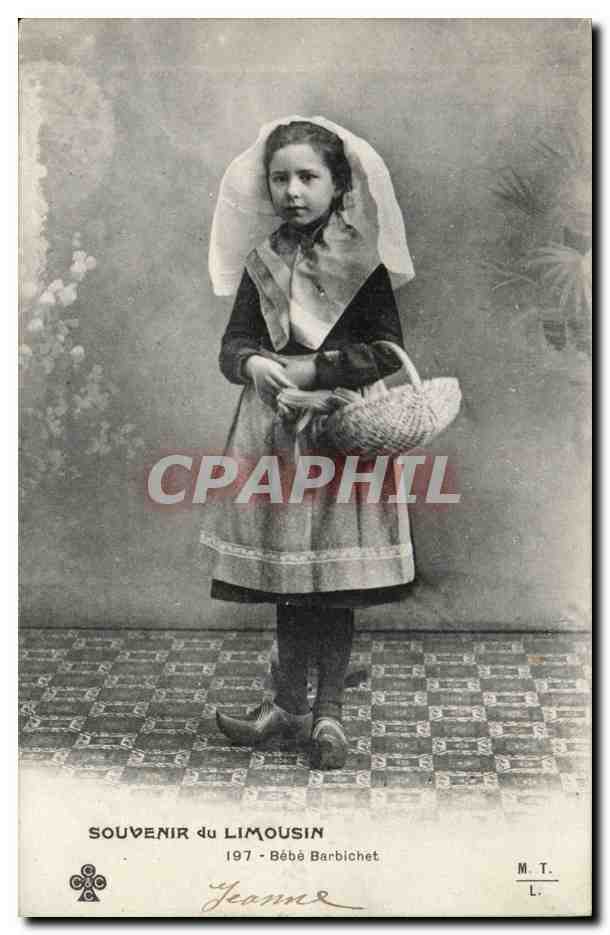 CPA Souvenir du Limousin Bebe Barbichet (folklore)