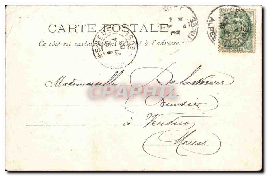 CPA Char de SM Le carnaval Carnaval de Nice 1903 (clown) — Rückseite