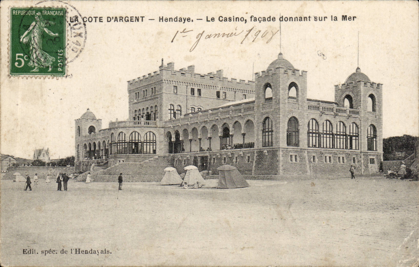 Hendaye — Das Casino, Fassade zum Meer — Sonderausgabe des Hendayais
