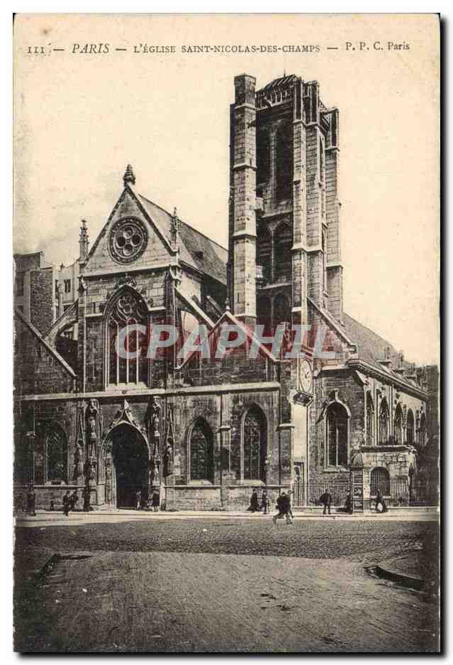 Paris CPA Eglise Saint Nicolas des Champs