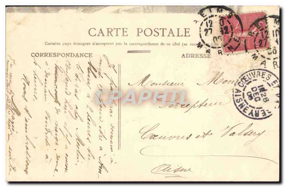 Reims CPA Hotel de ville Groupe En Champagne (Peynot) — Rückseite