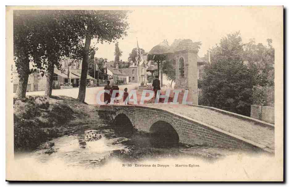CPA Environs de Dieppe Martin Eglise