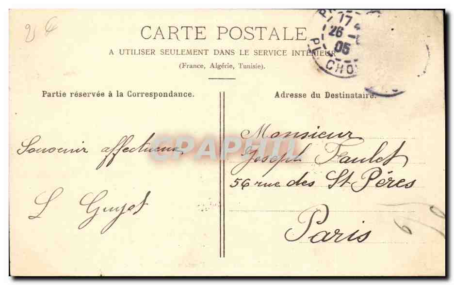 Paris CPA Monument de la Victoire au Ranelagh — Rückseite
